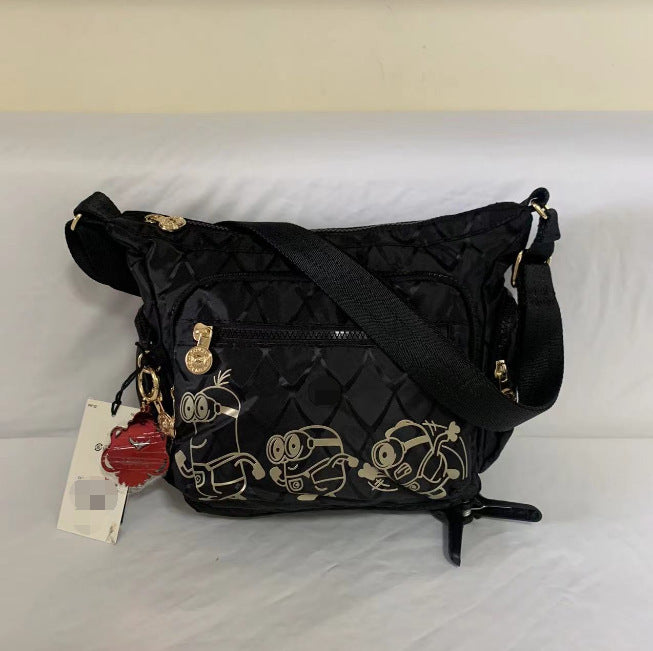 Spring Monkey Mesh Purple Series Nylon Crossbody Bags