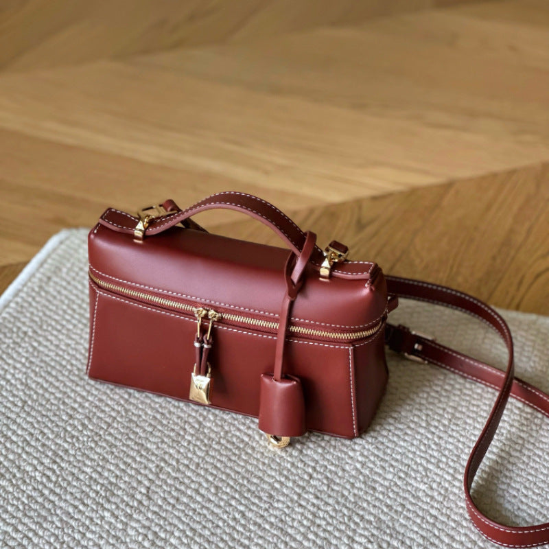 Women's Box High-grade Cowhide Genuine Leather Crossbody Bags