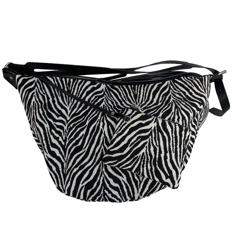 Trendy Zebra Pattern Commuter Large Capacity Crossbody Bags