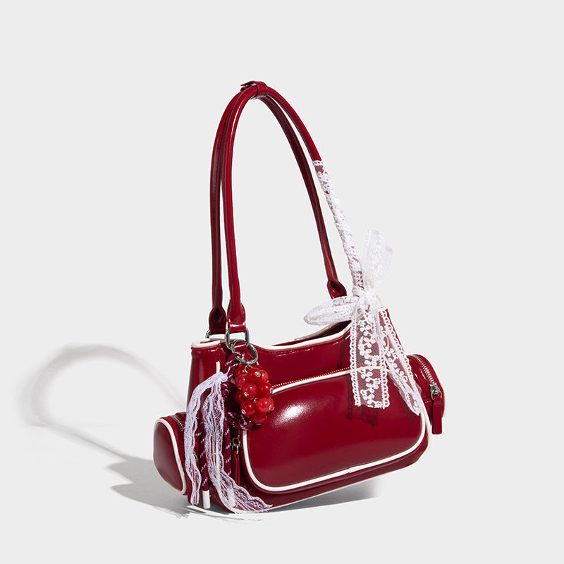 Women's High-grade Contrast Color Bowling Fashionable Stylish Bags