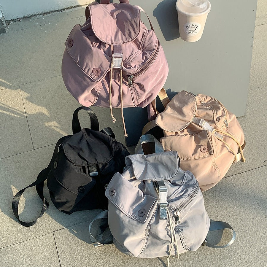 Drawstring Trendy Korean Style College Class Backpacks