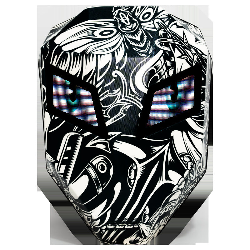 Man Locomotive Knight Luminous Riding Pattern Backpacks