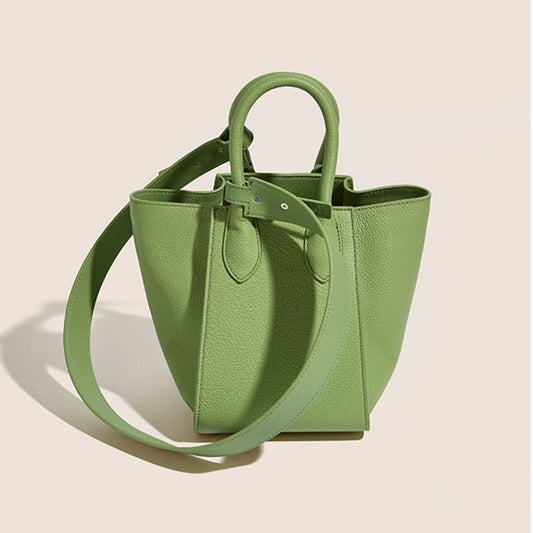 Women's Genuine Leather Wings Style Niche Exquisite Bucket Bags