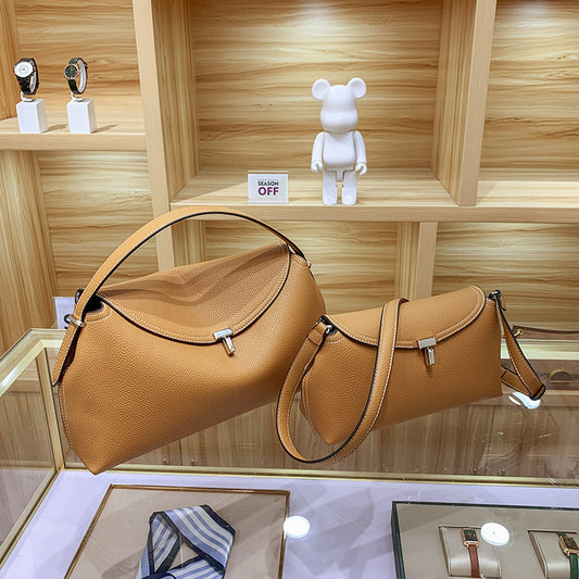 Women's Niche Pillow Lychee Pattern Soft Leather Shoulder Bags