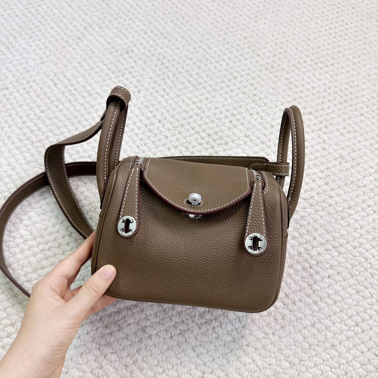 Women's First Layer Cowhide Lindy Large Capacity Bags