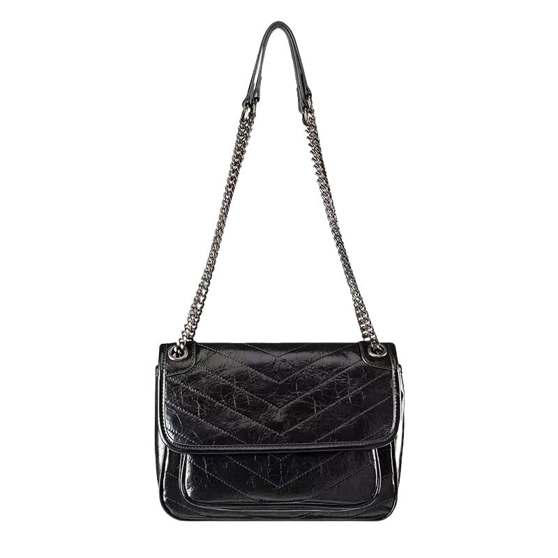 Women's Hobo First Layer Cowhide Chain Underarm Crossbody Bags
