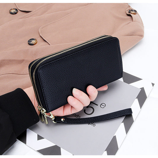 Women's Outside Leather Long Large Capacity Double Ladies Wallets