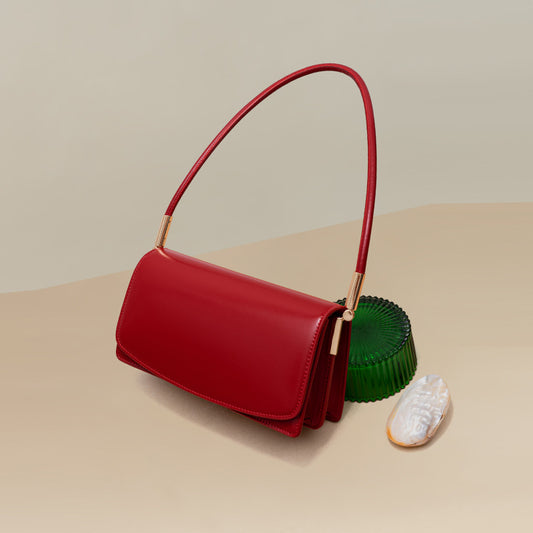 Women's Genuine Leather Summer Korean Style Baguette Shoulder Bags