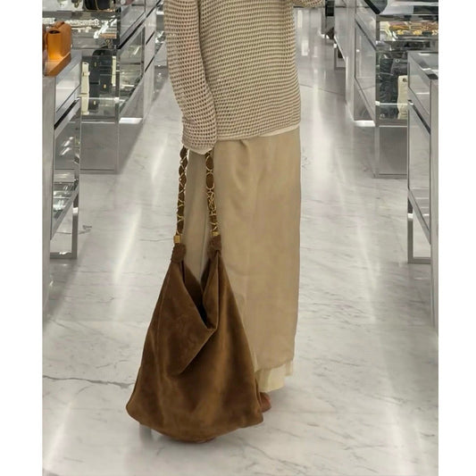 Design Idle Style Frosted Cowhide Retro Bucket Bags