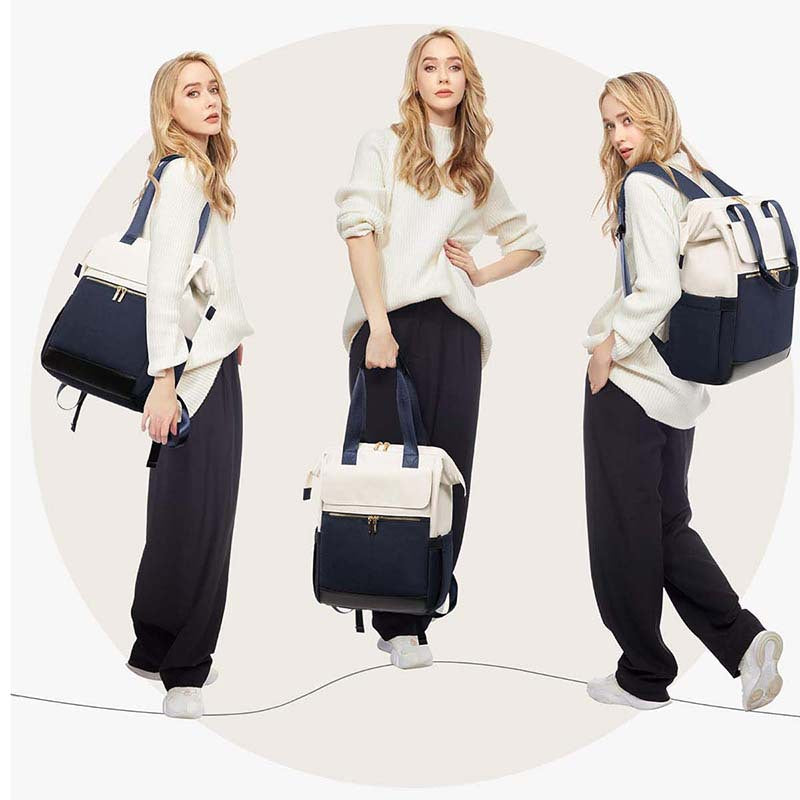 Classy Contrast Color Minimalist Large Capacity Backpacks