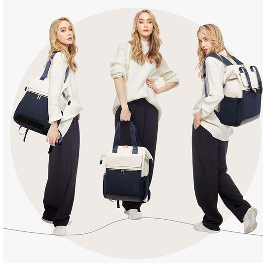 Classy Contrast Color Minimalist Large Capacity Backpacks