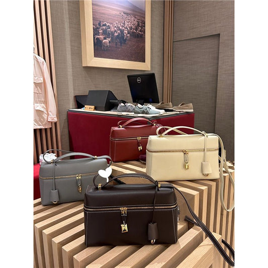 Lunch Box Cattle Leather Genuine Kelly Cosmetic Bags