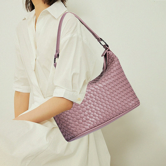 Women's Fashion Woven Portable Large Capacity Underarm Shoulder Bags