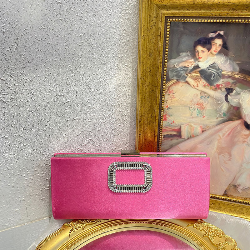 Women's Fashion Elegant Graceful Simple Rhinestone Dinner Crossbody Bags