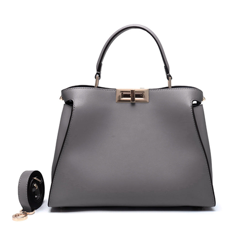 Women's Genuine Leather Professional Style Temperament Rotating Handbags