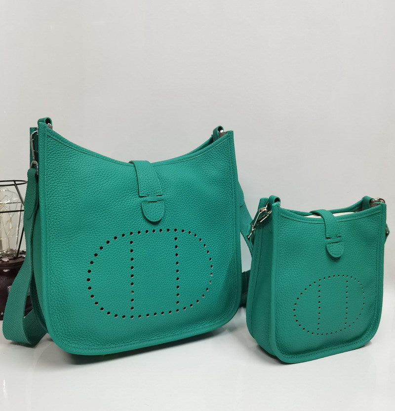 Women's & Men's & Layer Cowhide Lychee Pattern Handbags