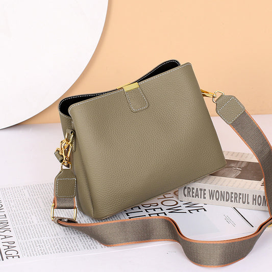 Women's Layer Cowhide Trendy High-grade Large Capacity Crossbody Bags