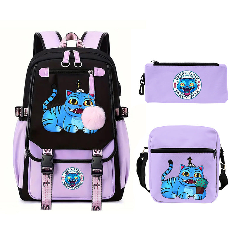 Elegant Children's Merchandise Printed Fashion Pencil Backpacks