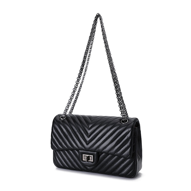 Women's Sheepskin V Grid Chain Trendy Fashion Bags