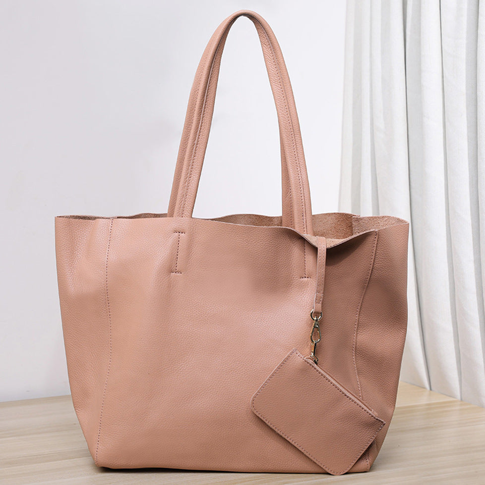 Capacity Commuter Mummy Shopping Cowhide Big Shoulder Bags