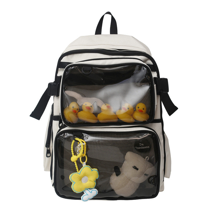 Transparent Large Capacity Detachable College Company Backpacks