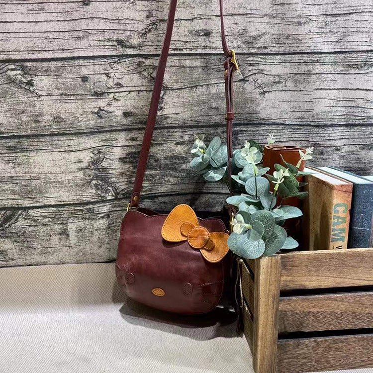 Cat Cartoon Cute Retro Large Capacity Shoulder Bags