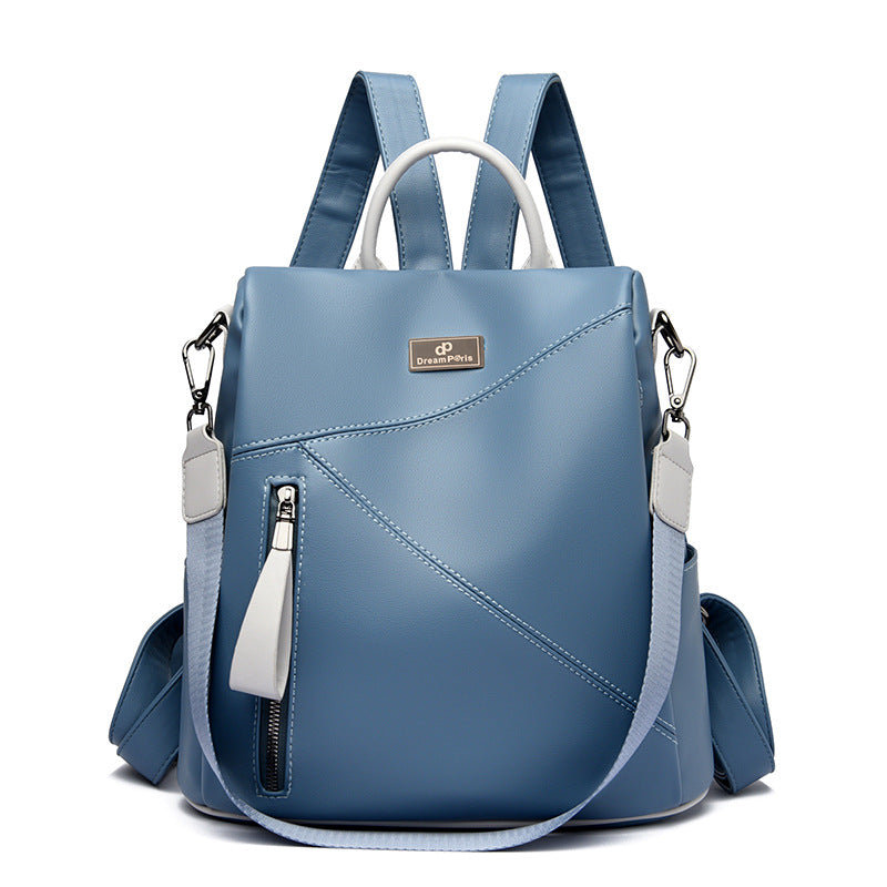 Women's Leather Korean Style Simple Fashion Soft Backpacks
