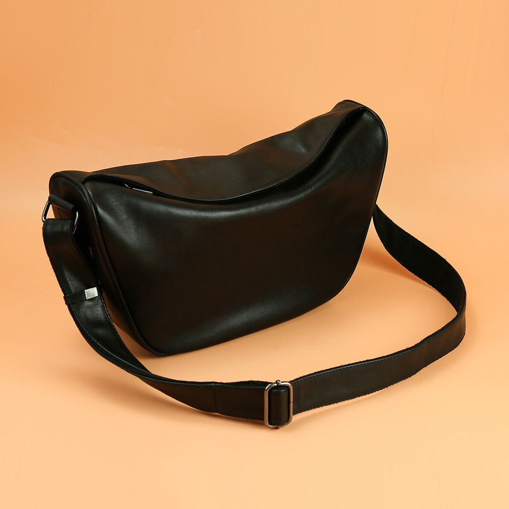 Women's Genuine Leather Made Korean Dumpling Fashionable First Crossbody Bags