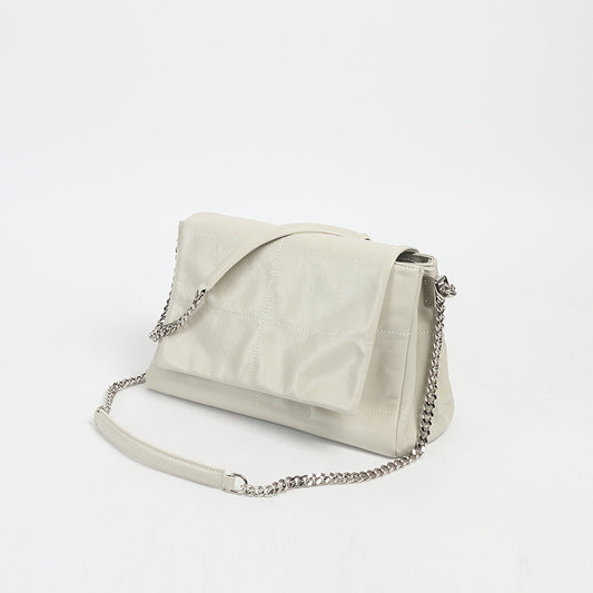 Women's Leather Made Korean Chain Simple Fashion Underarm Large Shoulder Bags