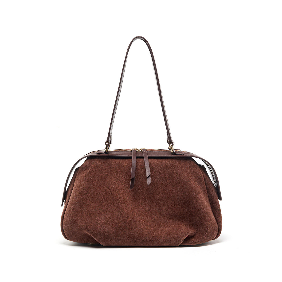 Women's Sense Niche Frosted Cowhide Portable Fashion Simple Shoulder Bags