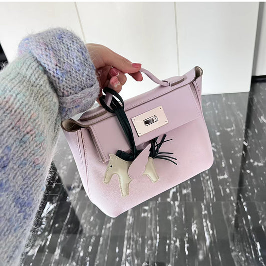 Women's Genuine Leather Kelly Single Dumpling Large Handbags
