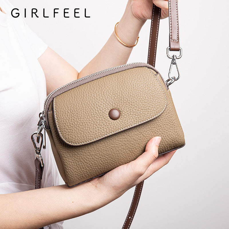 Women's Trendy Head Layer Cow Leather Genuine Crossbody Bags
