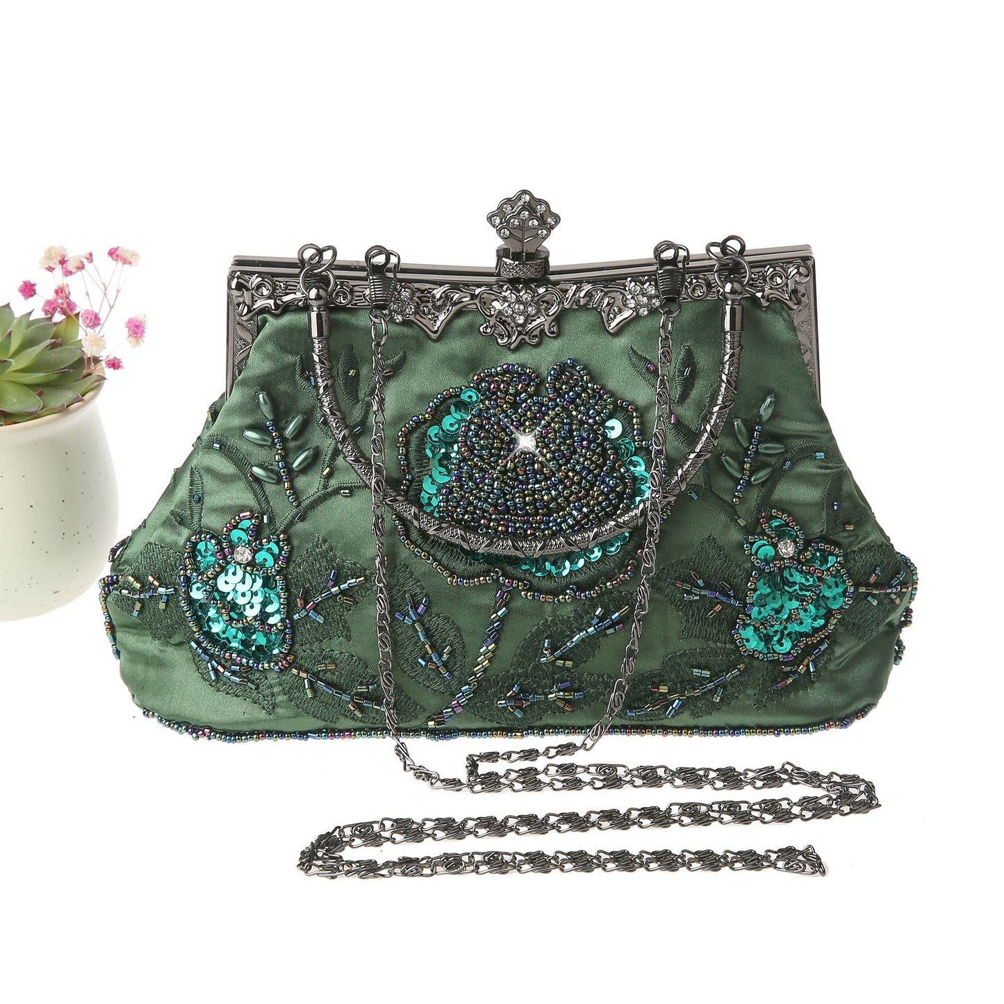 Retro Beaded Exquisite Clutch Dinner Handmade Evening Bags