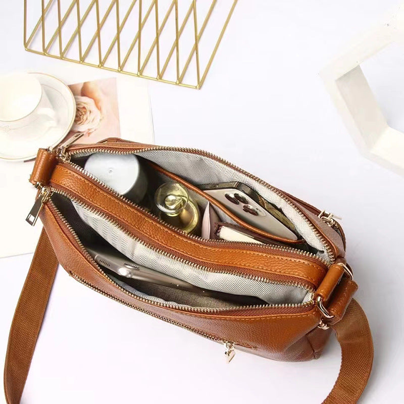 Women's Leather Soft First Layer Large Capacity Bags