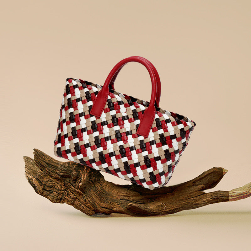 Women's Woven Vegetable Basket Portable Trendy Wild Niche Shoulder Bags