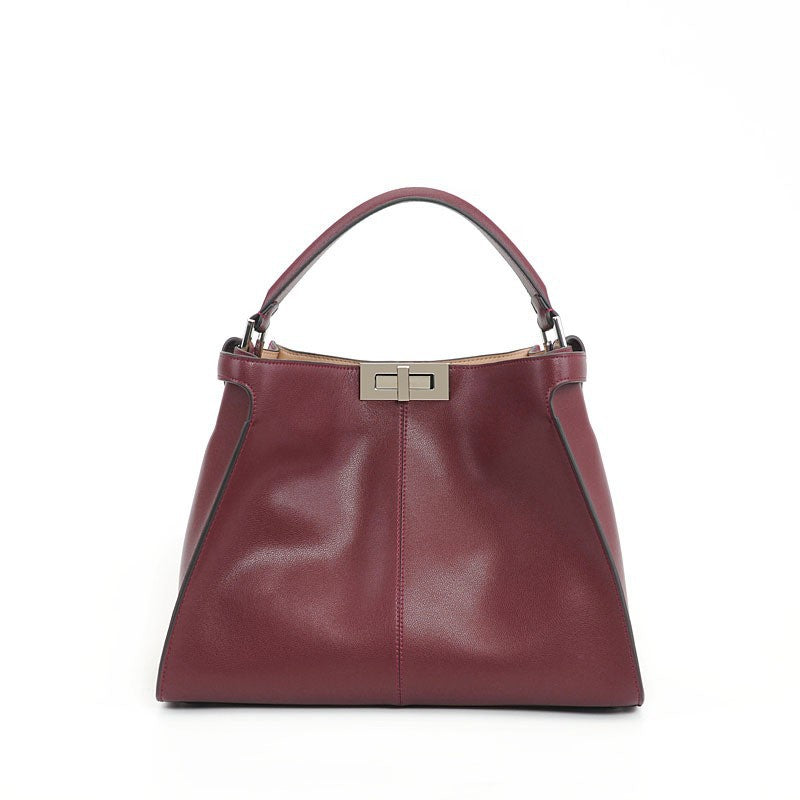 Women's Fashion Genuine Leather Large Capacity Broadband Bags