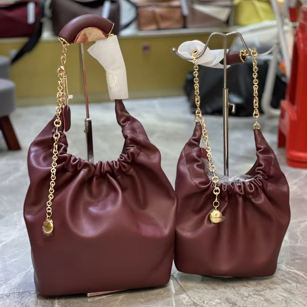 Squeeze High Texture Soft Cowhide Donut Crossbody Bags