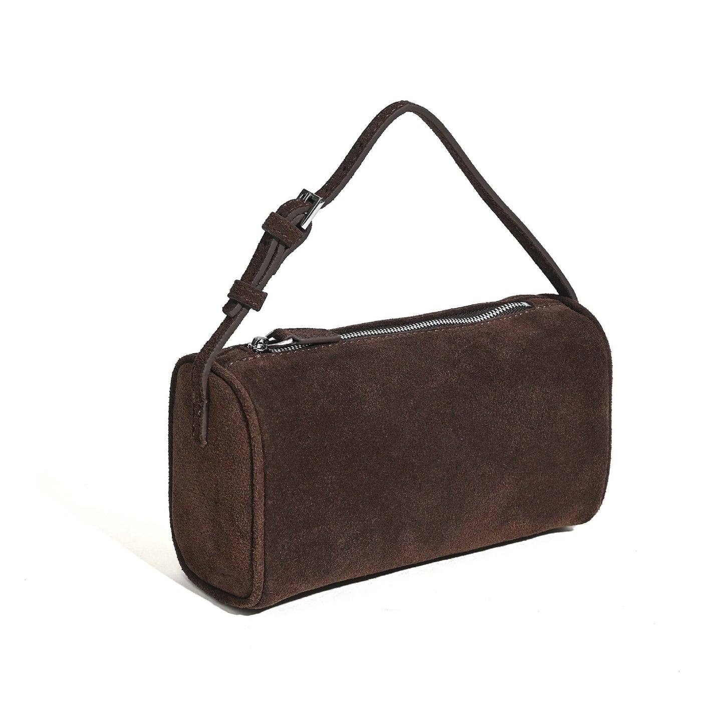 Women's Genuine Leather Suede Round Niche Trendy Shoulder Bags