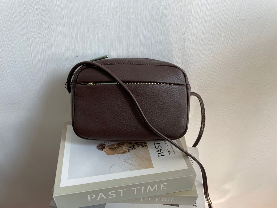 Packet Litchi Pattern First Layer Female Shoulder Bags