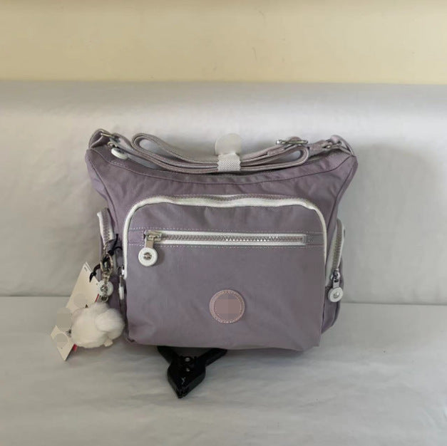 Spring Monkey Mesh Purple Series Nylon Crossbody Bags