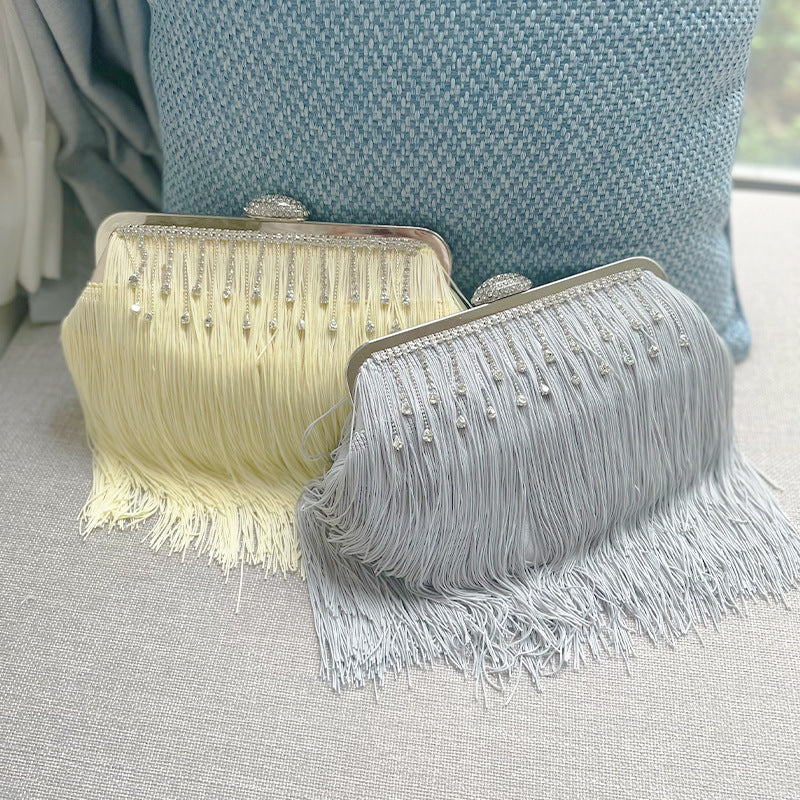 Banquet Hand Tassel Rhinestone Female Dinner Handbags