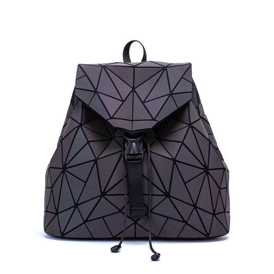 Women's Geometric Rhombus Luminous Korean Style Backpacks