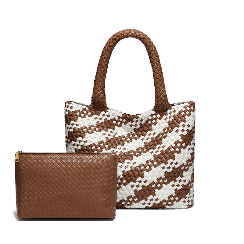 Women's Hand-woven Large Capacity Totes Summer Fashion Shoulder Bags