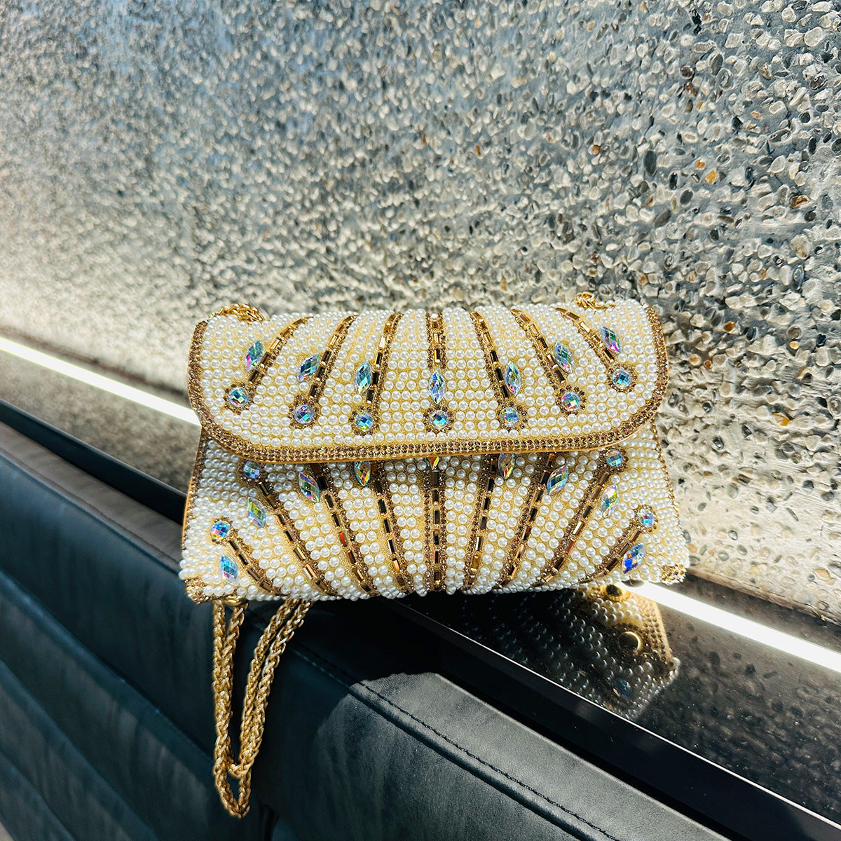 Women's Chain Fashion Designer Rhinestone Party Wedding Shoulder Bags