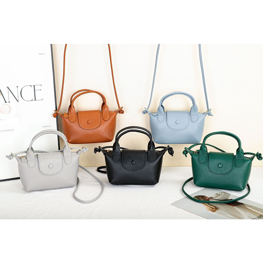Women's Top Layer Cattlehide Leather Fashion Simple Crossbody Bags