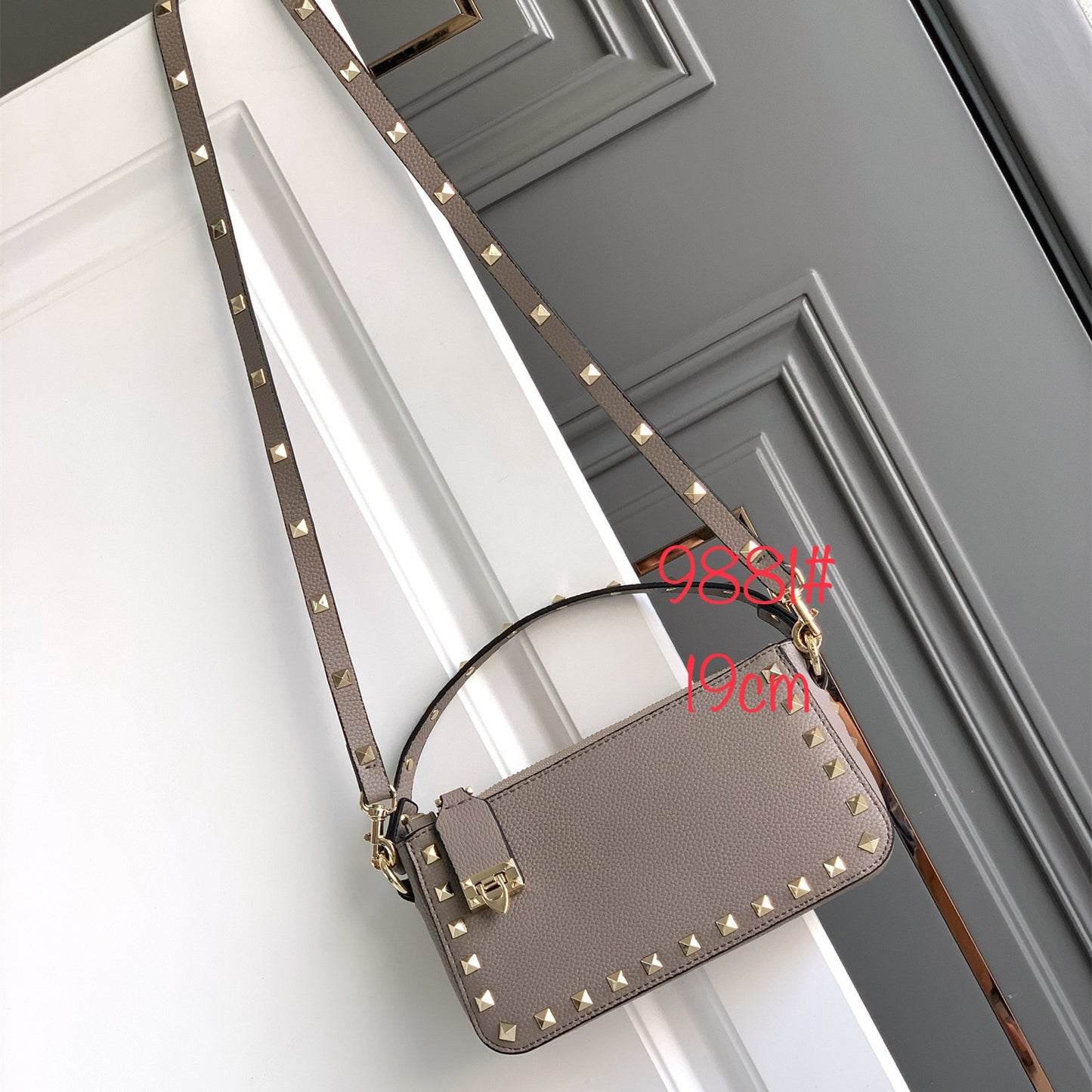 Women's Luxury Fashion Size Lychee Pattern Calfskin Portable Shoulder Bags