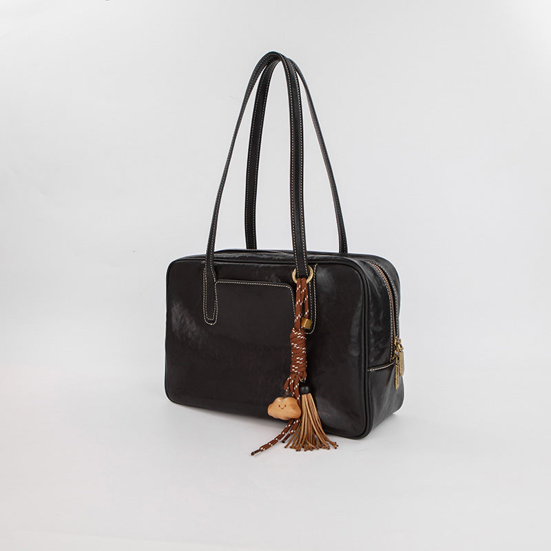 First Layer Vegetable Tanning Leather Portable Crossbody Bags