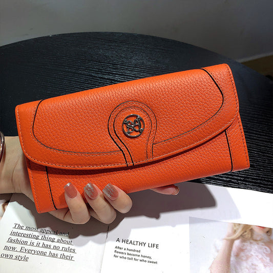 Women's Leather Long Large Capacity Mobile Versatile Card Holder