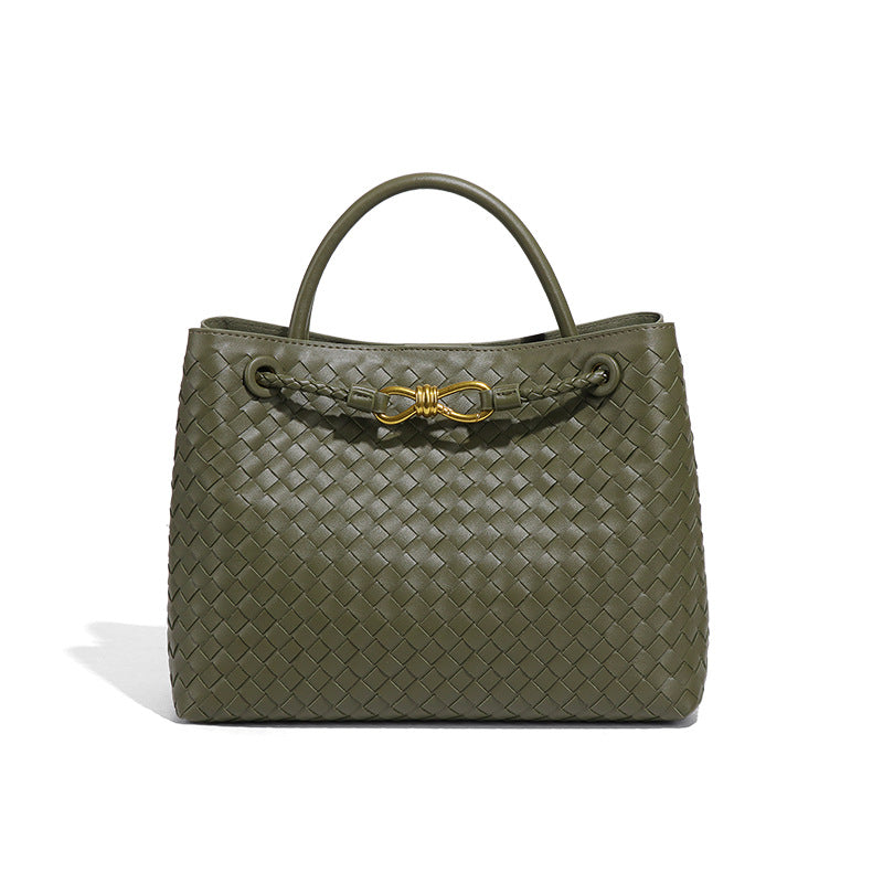 Charming Women's Portable Simple Graceful Hand-woven Tote Bags