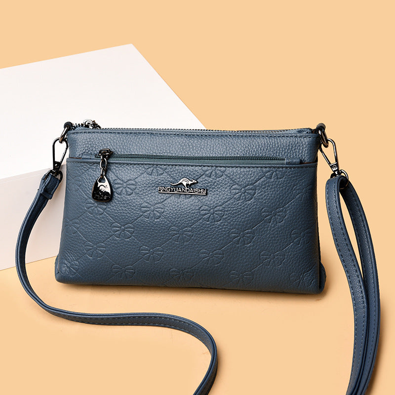 Layer Cowhide Fashionable Soft Leather Mom Crossbody Bags